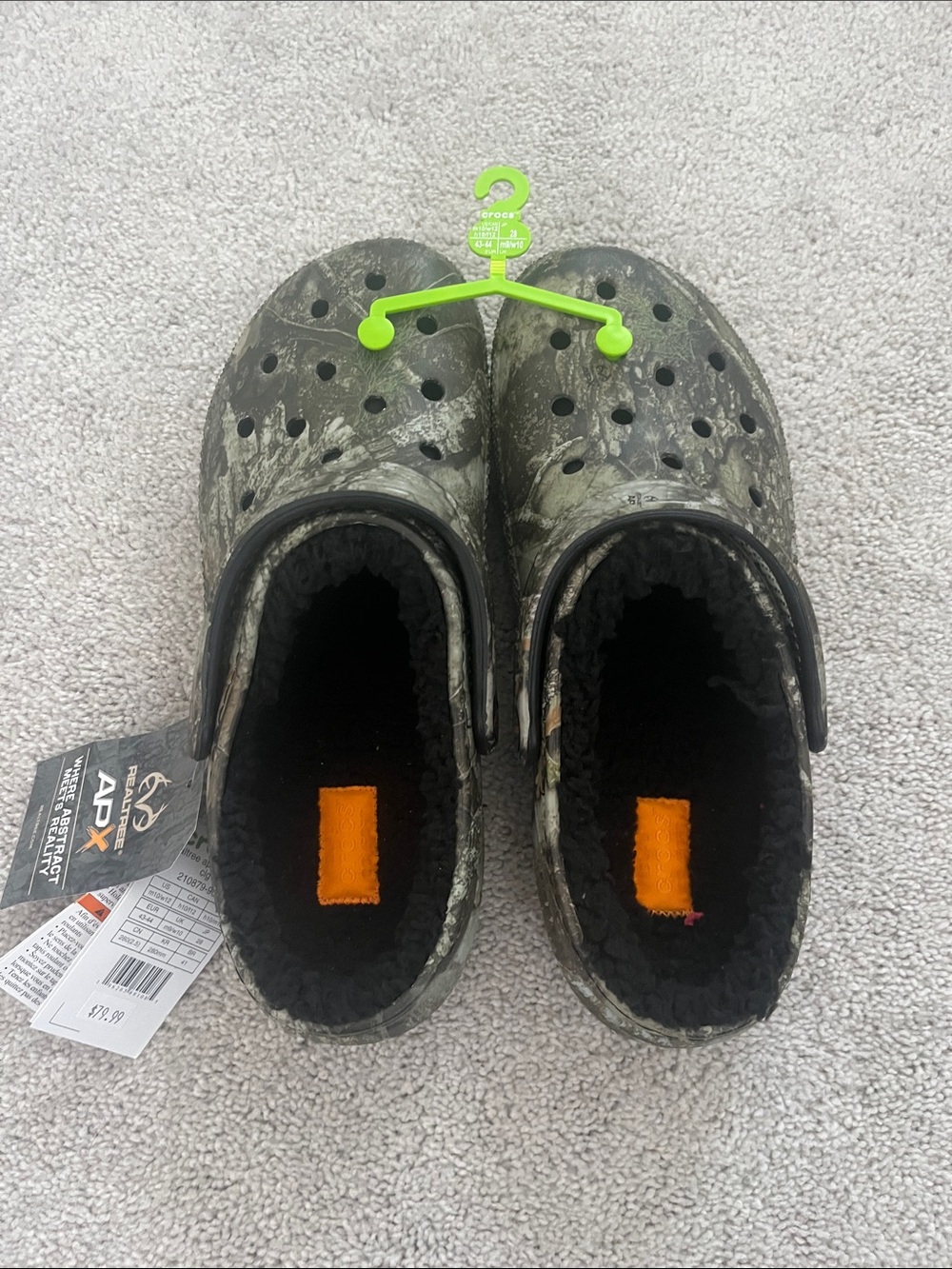 Crocs fleece lined